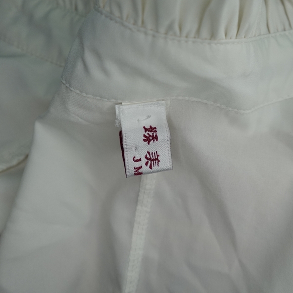 White Ribbon Ruffle Shirt - Picture 4 of 5